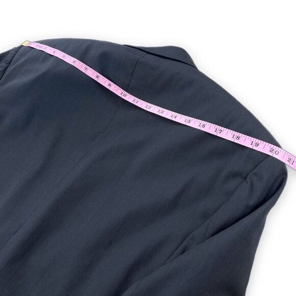 BOSS Hugo Boss Blazer Mens 40L Navy Pinstripe Double Breasted Al Capone Catania - Picture 10 of 12